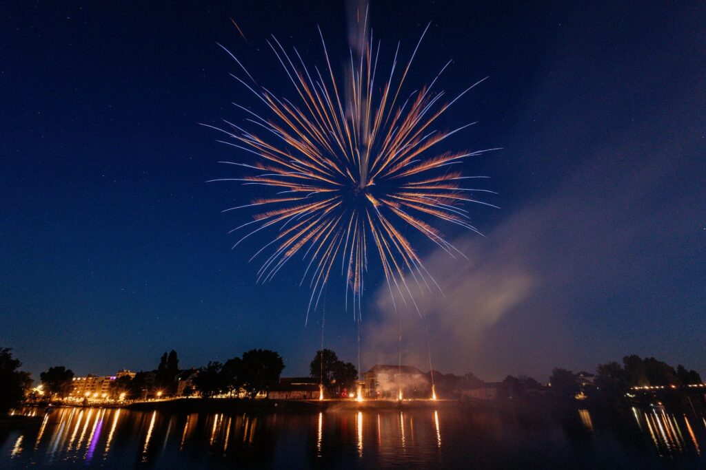 feu d'artifice du carnaval de Chalon