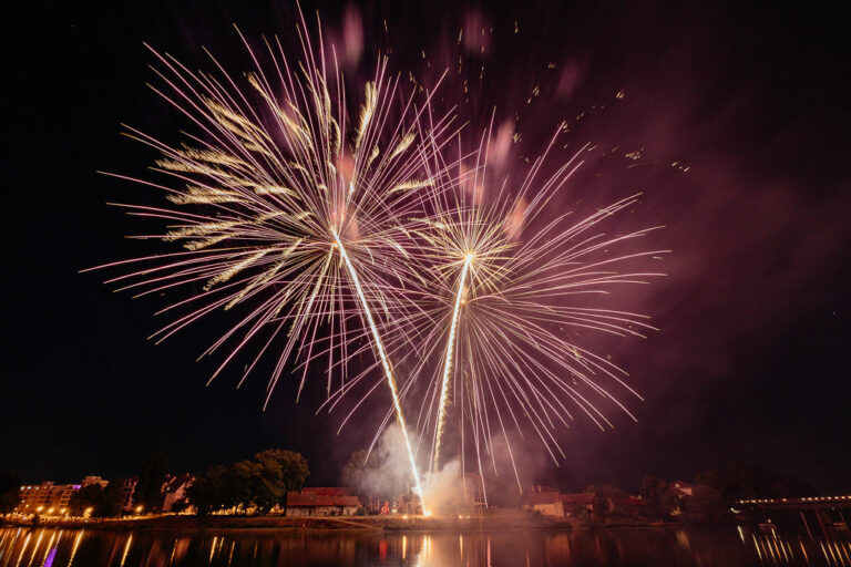 Christelle Ferreira – Chalon Sur Saône – Descente flambeaux feu d’artifice